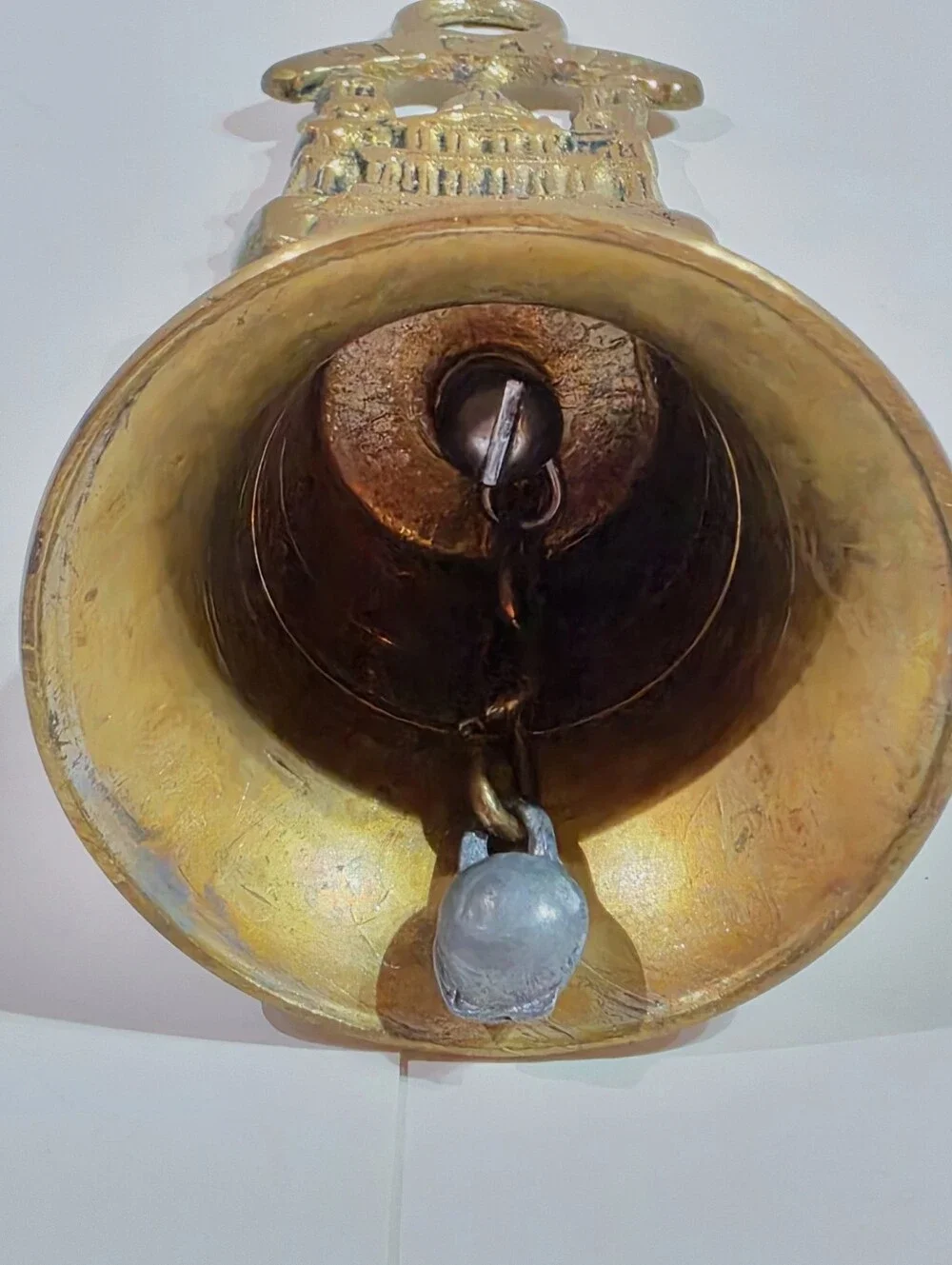 Vintage 1960s Solid Brass St. Paul’s Cathedral London Hand Bell | Mid-Century UK